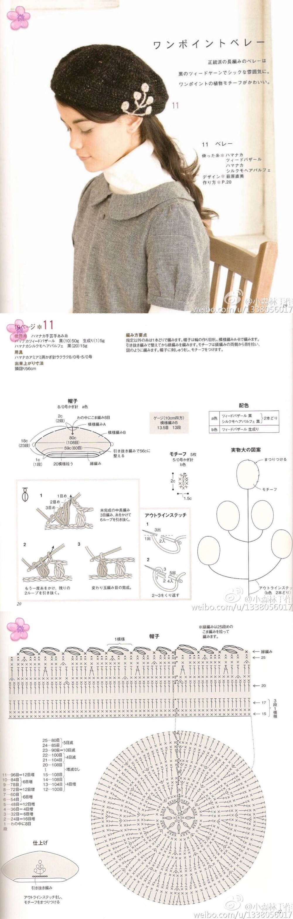 计数器与成人帽顶的钩法图解