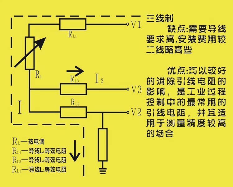 热电阻与导航供电线路