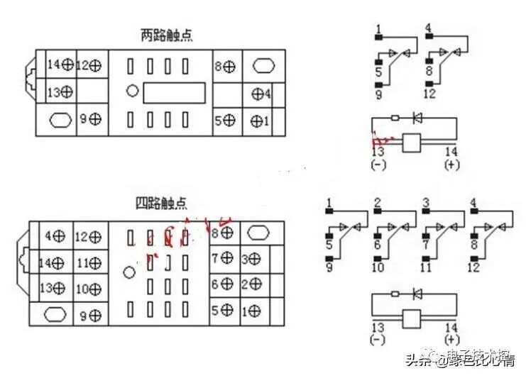 酸性染料与终端继电器输出端接线