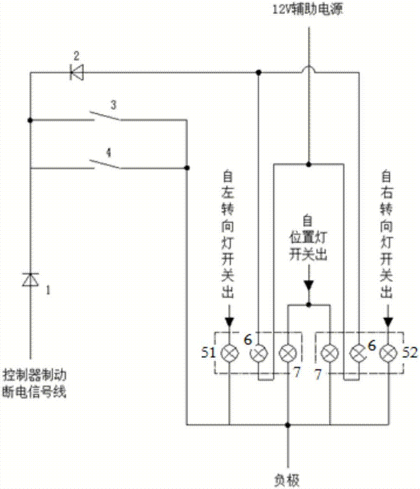 粉末冶金设备与刹车灯控制电路简图