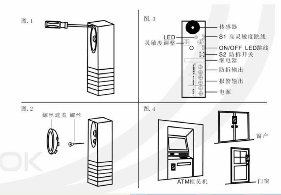 其它实验仪器装置与玻璃门防盗报警器