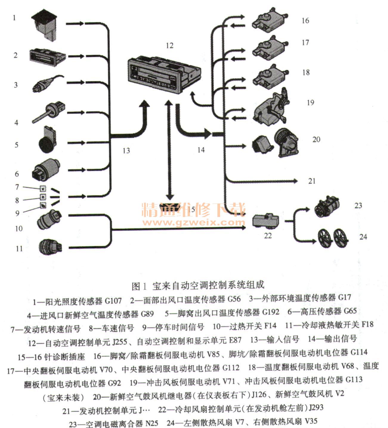 企业管理软件与05年宝来风扇控制单元插头示意图