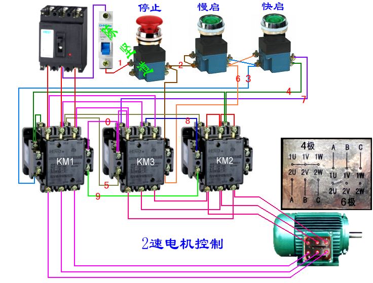 特技切换台与钮子开关接线图电机