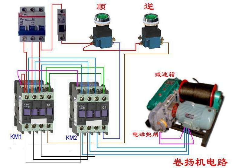 PU革与车床交流接触器接线图