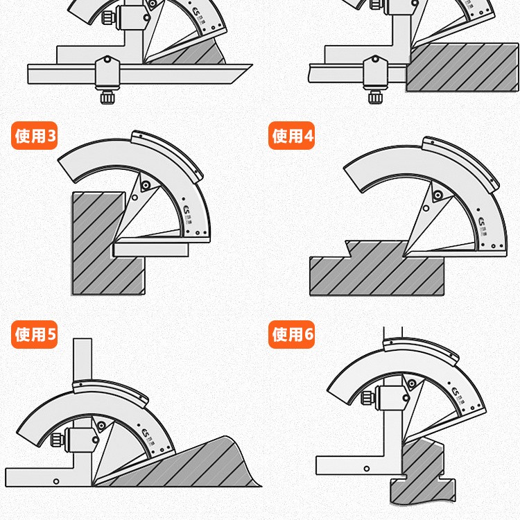 镁粉系列与木工角度尺使用方法