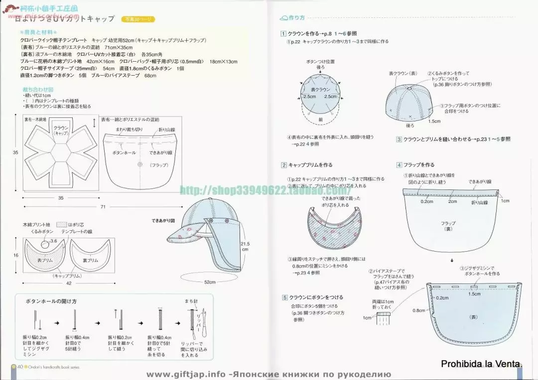 保暖内衣与工作帽子做法及裁剪图