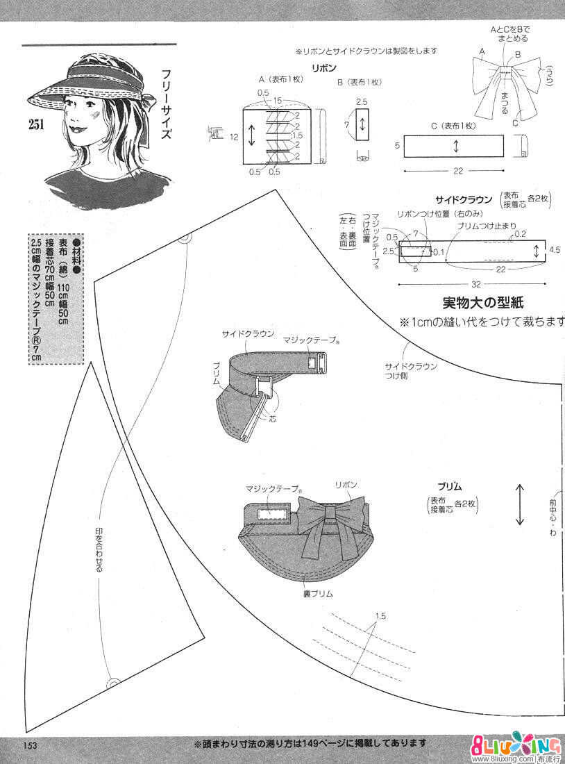 品牌工作站配件与工作帽子做法及裁剪图