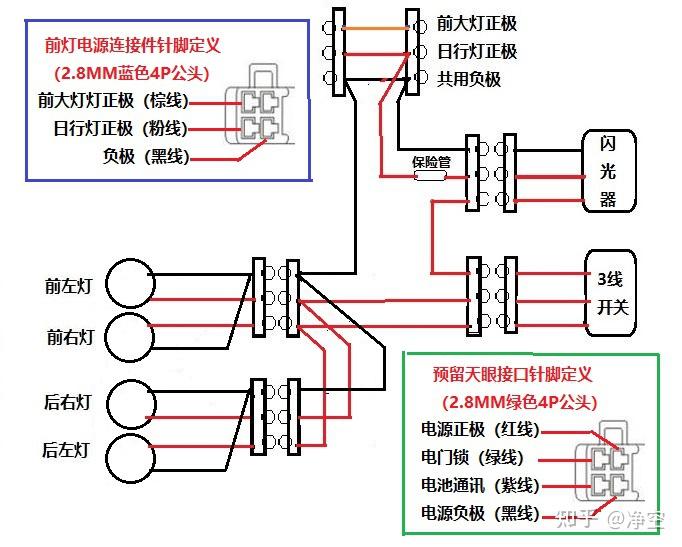 演出服装与转向灯控制器接线图