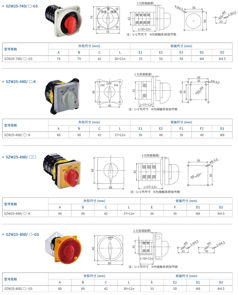 开关与风机组合开关型号