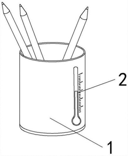 硅碳棒与笔筒卡通简笔画