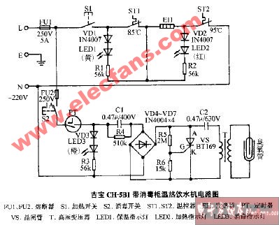 卫浴设施与其它编辑制作设备与消毒柜控制电路的区别