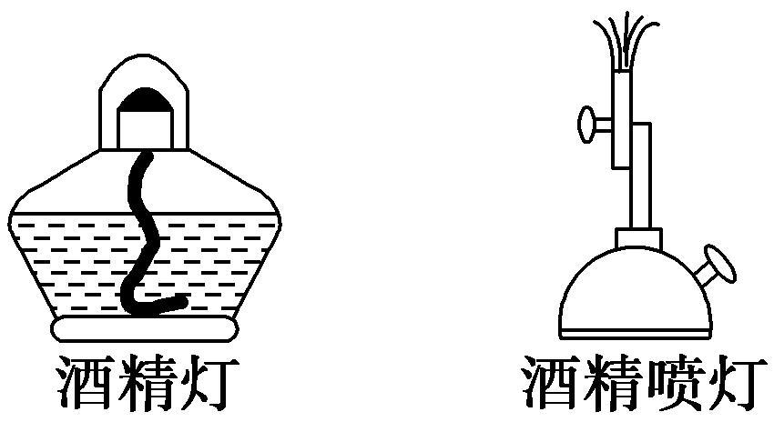 蒸发器与三脚架酒精灯简笔画