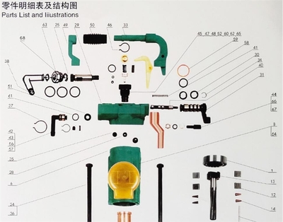 燃油系统与风钻机的结构与名称