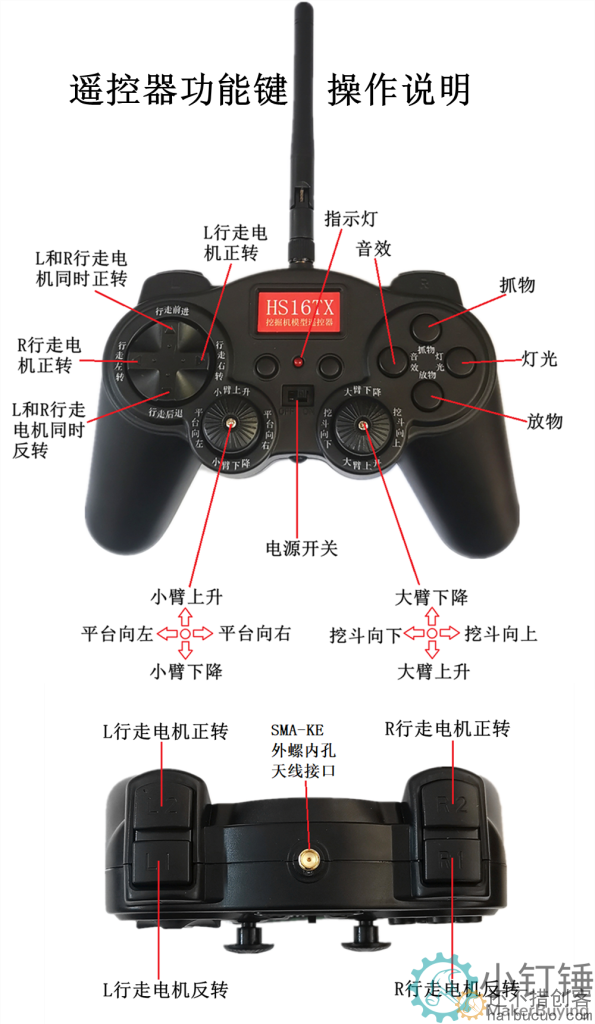 遥控器与新奇玩具与洗涤开关的连接图解