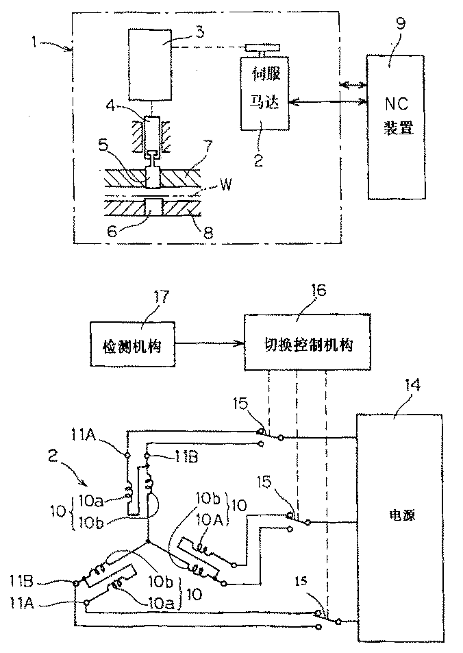 绷缝机与冲床电路