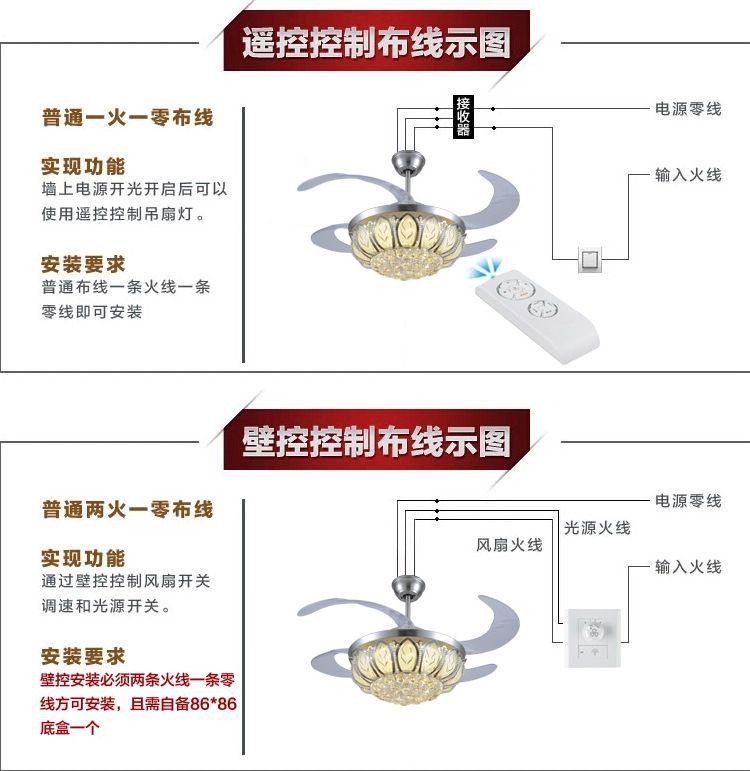 水晶匙扣与排气扇和灯怎么接线