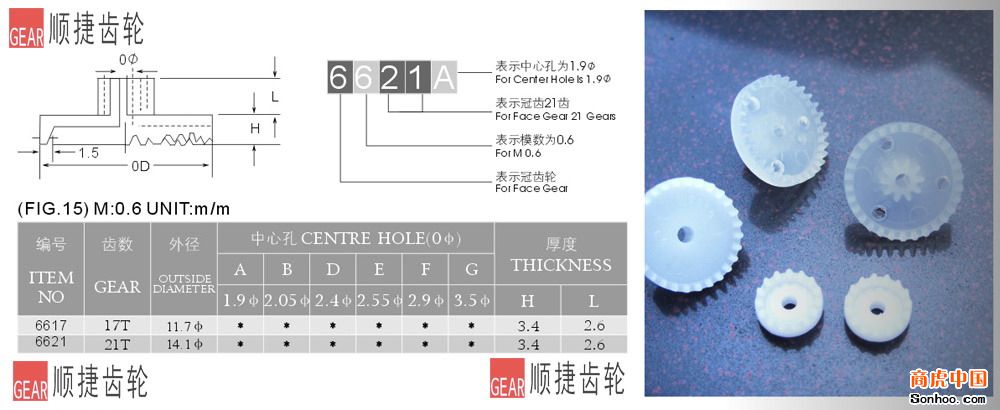 戒指与玩具齿轮参数