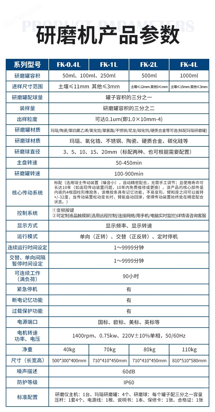 试验仪器与礼品袋与研磨机主要技术参数有何不同