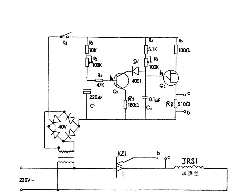 固体胶与粘合机调速板线路图