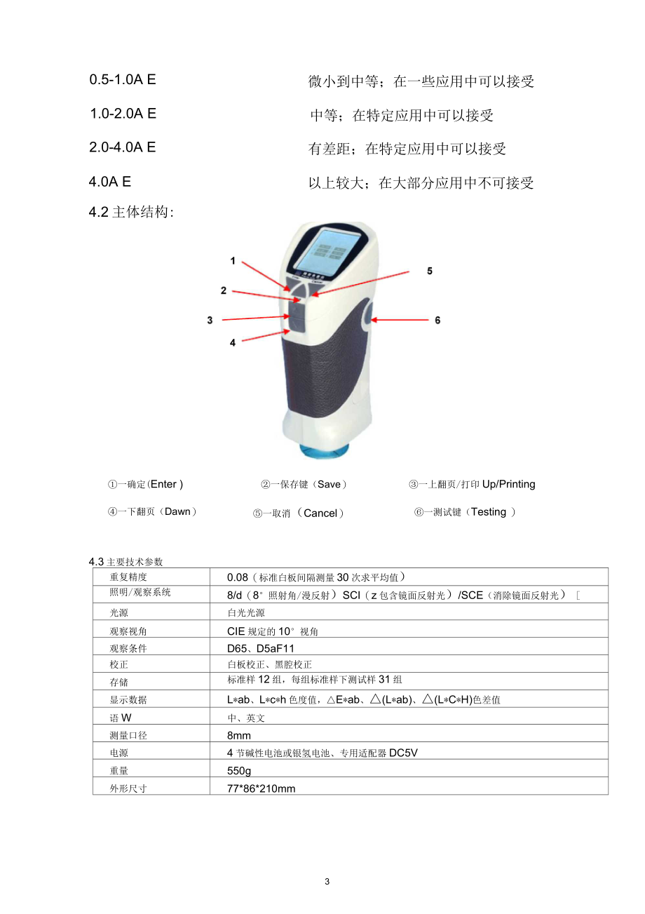 北方奔驰与色差仪技术要求