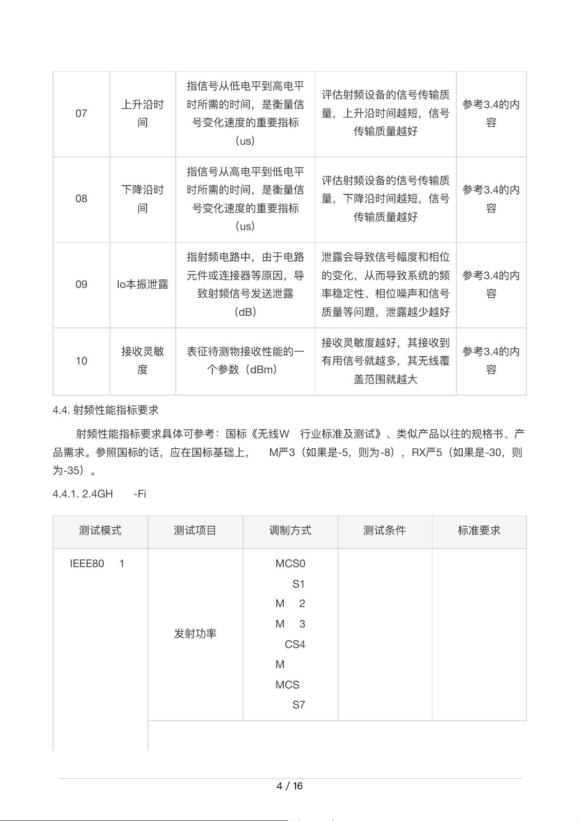 固定电话与射频电缆指标