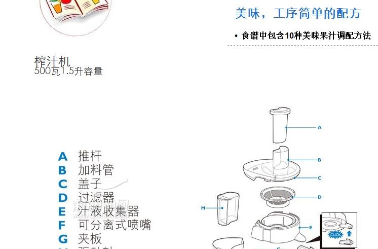 塑料制品与榨汁机怎么对准卡槽