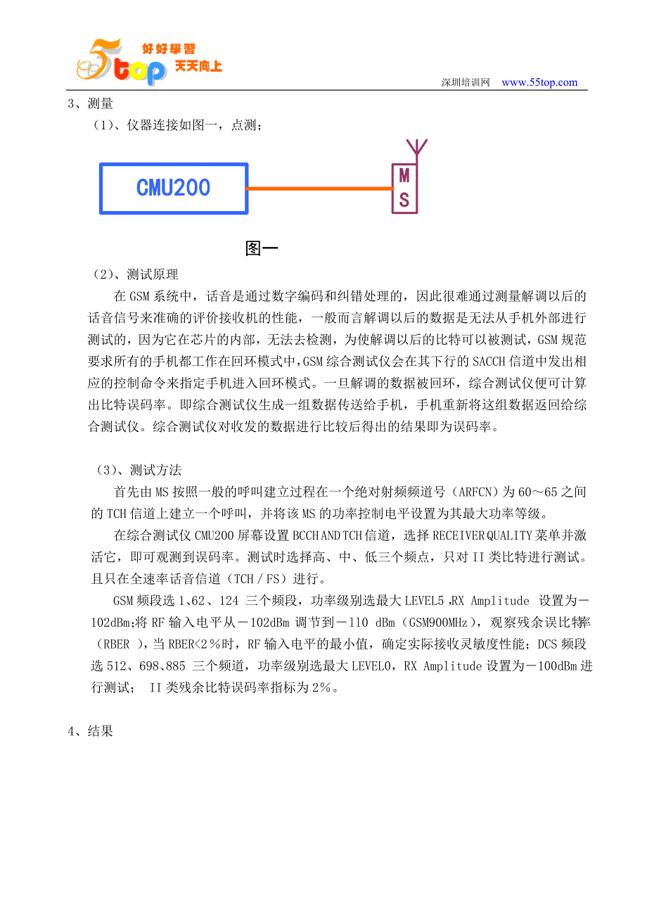 电动玩具与光接收机指标测试实验