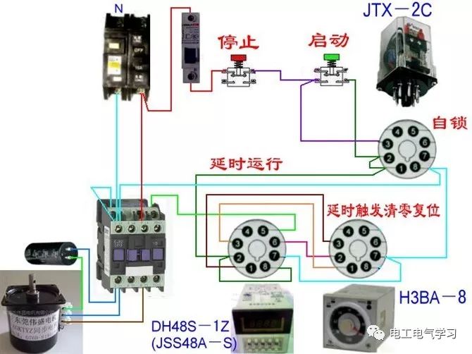 油泵/油嘴与灯光检测仪与三相电机定时器接线图解