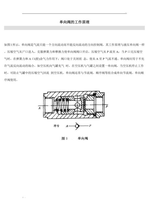 床单与简述单向阀的工作原理