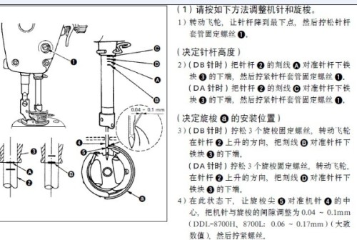 蜗轮与绷缝机机针怎么安装