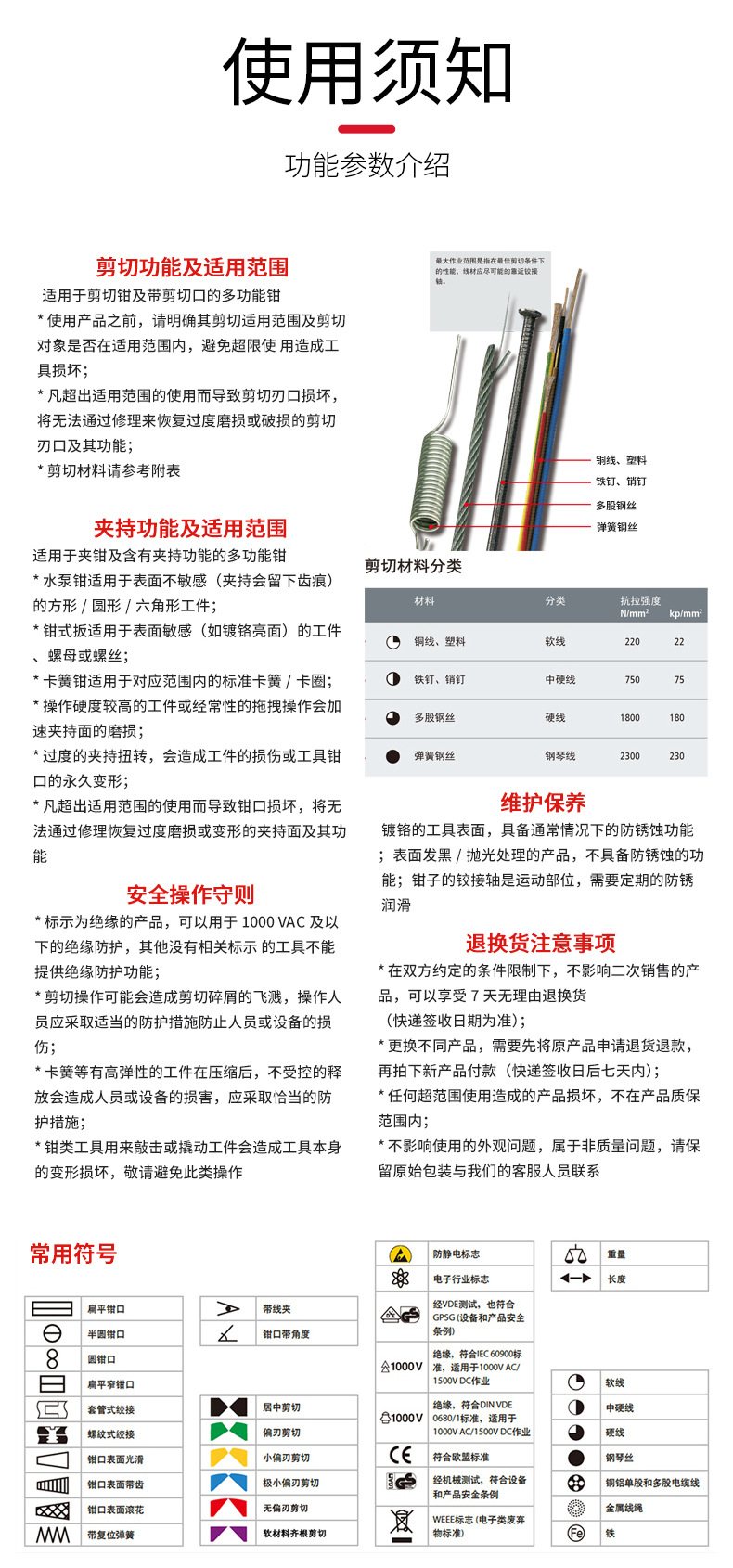 阻燃面料与德国knipex绝缘切割工具规格