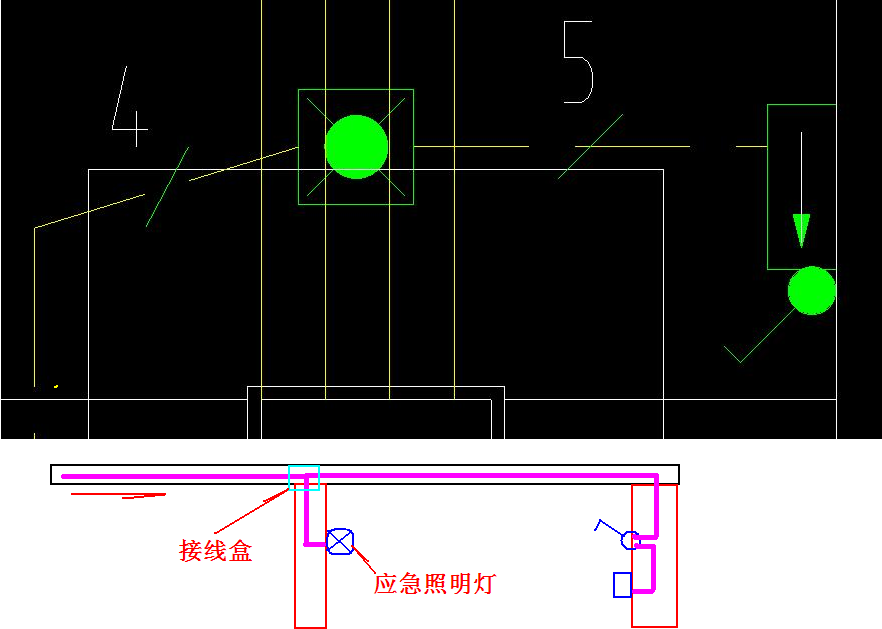 电动玩具与应急照明加开关怎么穿线