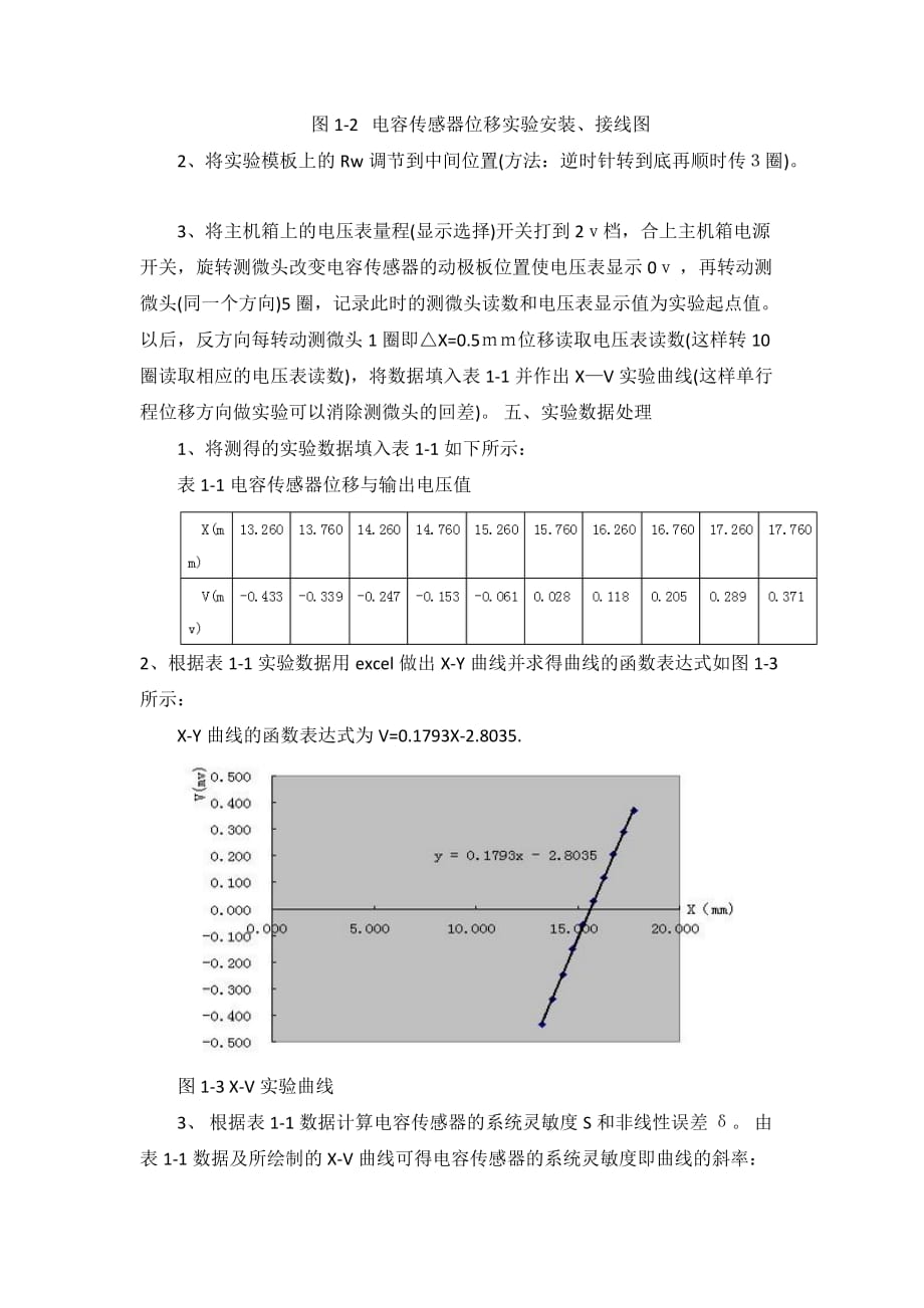 光亮剂与电容式位移传感器实验报告结论