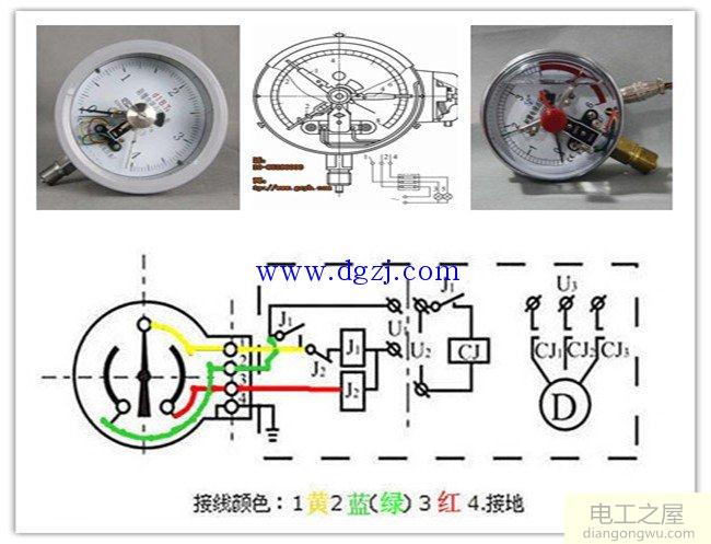 阀门与电接点压力式温度计怎么接线