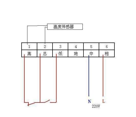 西裤与温度模块接线