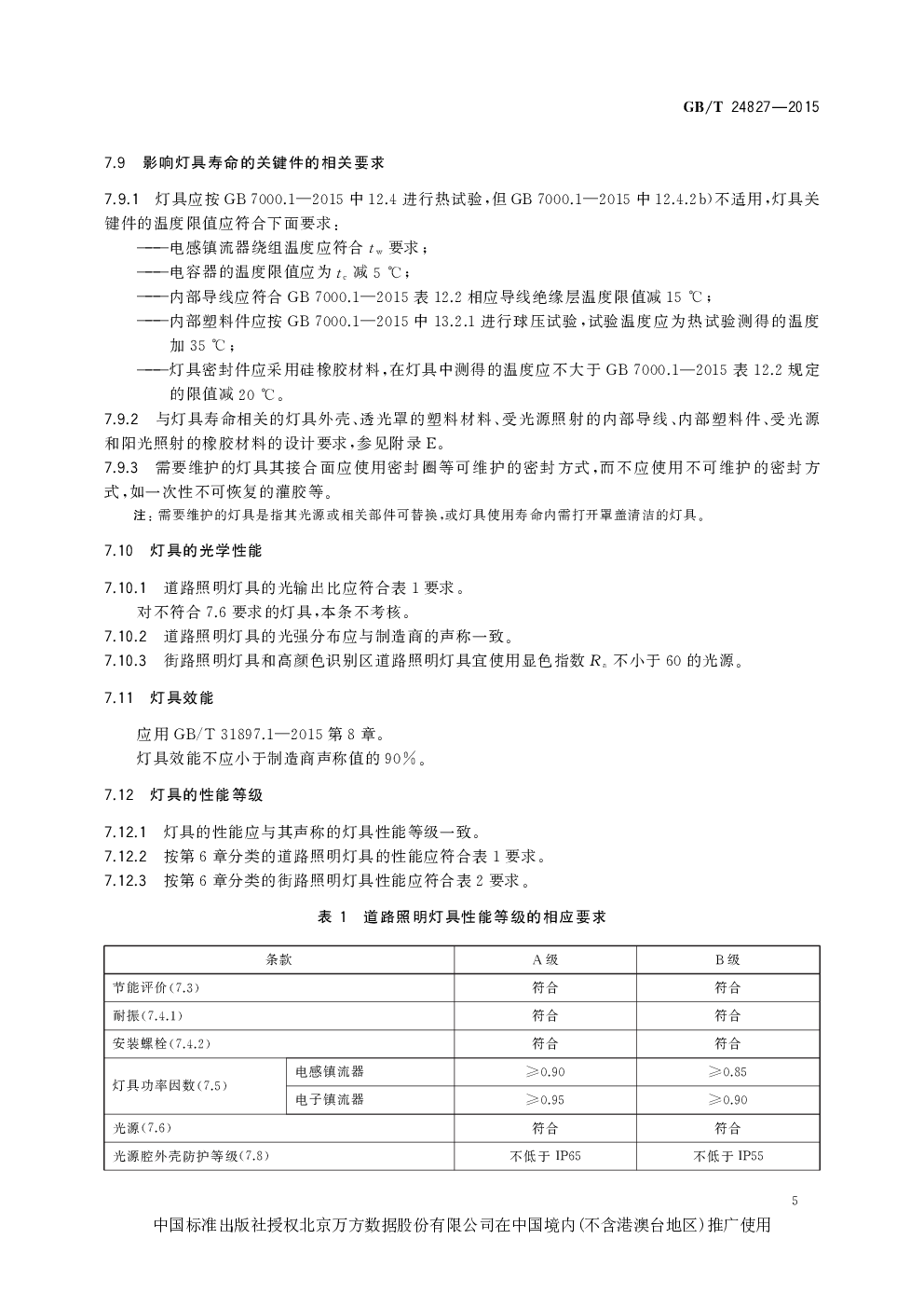 道路减速设备与照明测量方法gb5700-2017