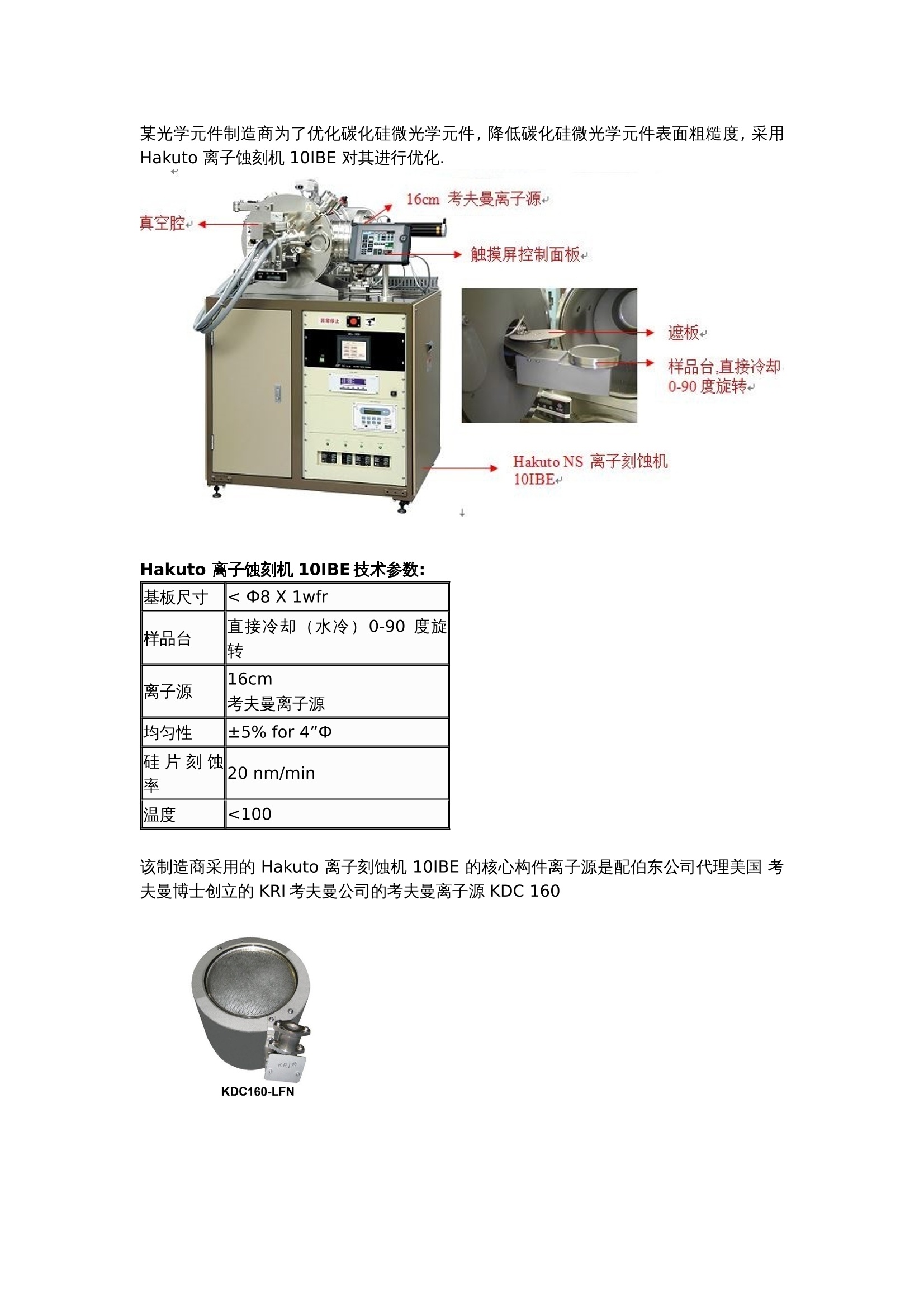 电子元件参数测试仪器与等离子刻蚀和光刻