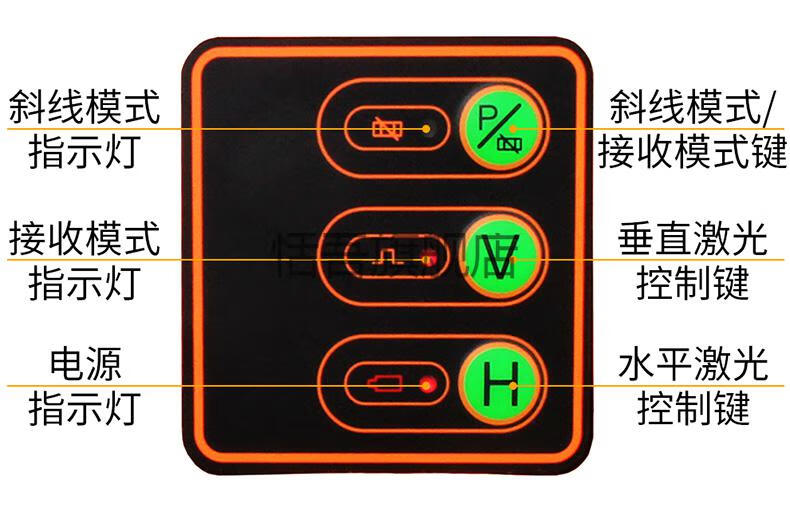 氙气灯与激光水平仪按键使用说明