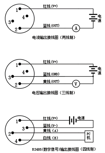 鲜活水产品与红陶与温度变送器三线制接线图对比