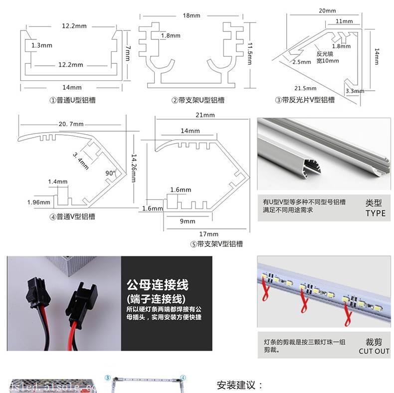 休闲腰包与展柜led灯条安装方法