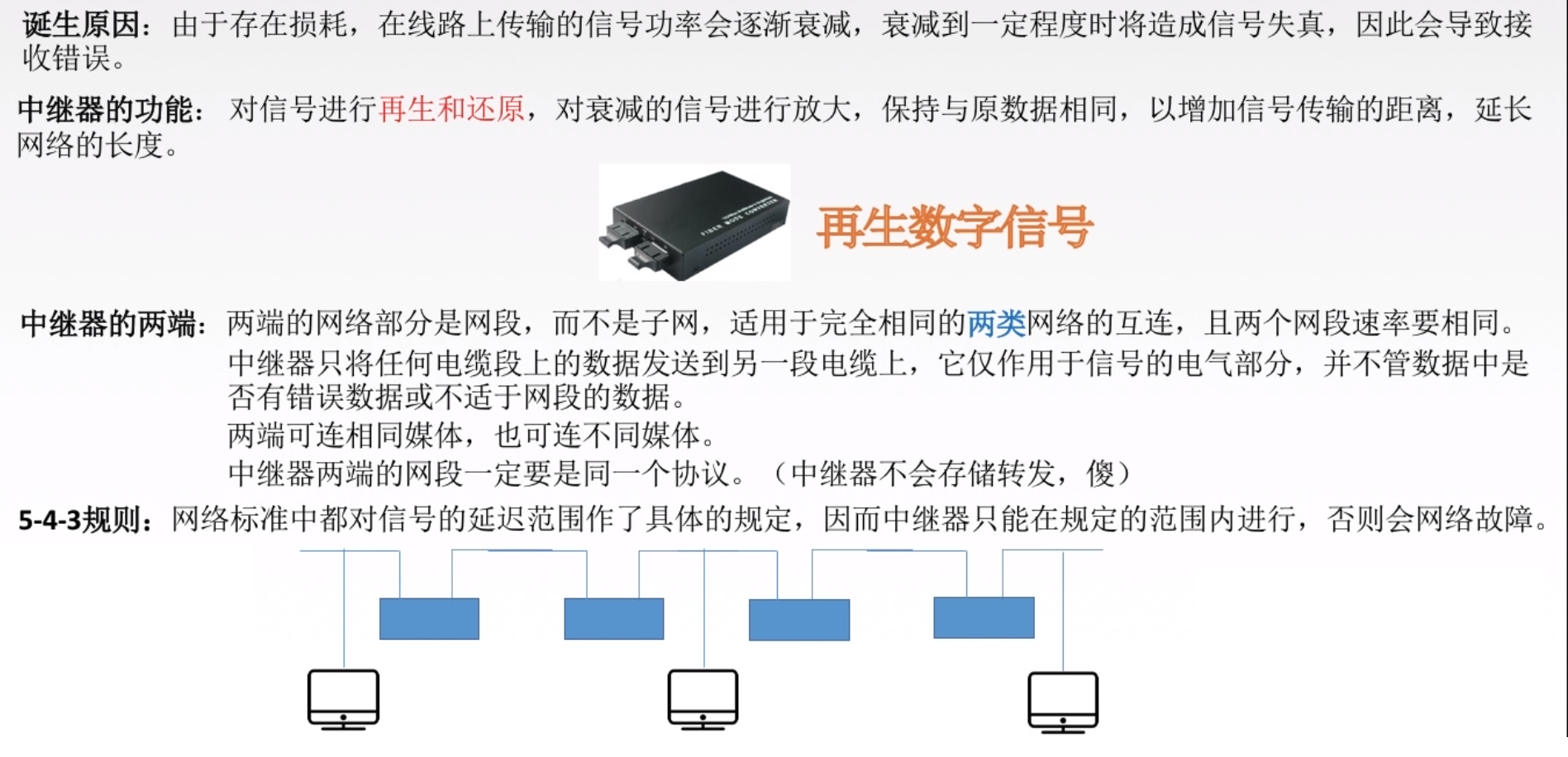 出版其它与中继器的用途