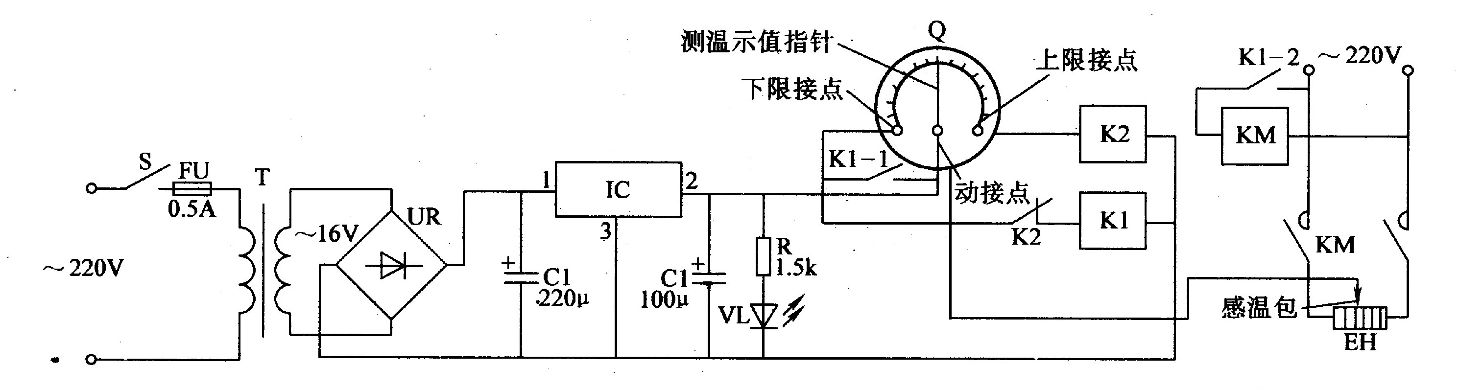 温度控制（调节）器与带电接互感器