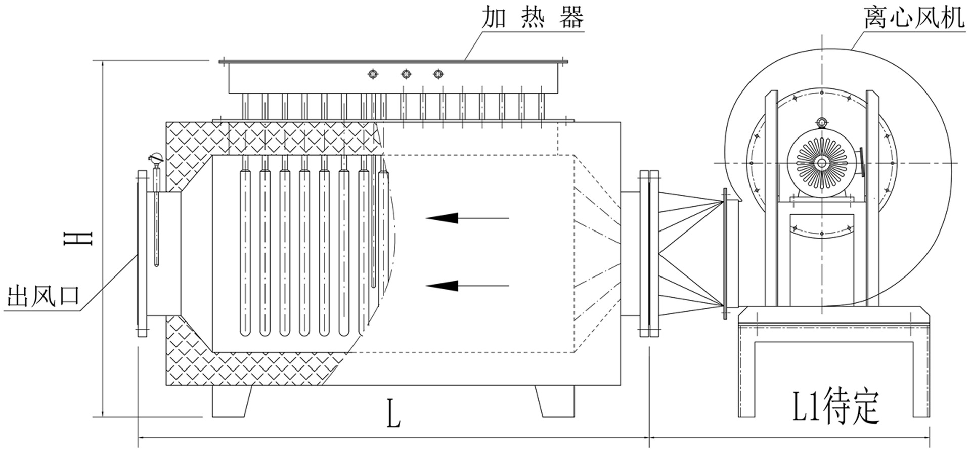  座钟与离心热风机工作原理图