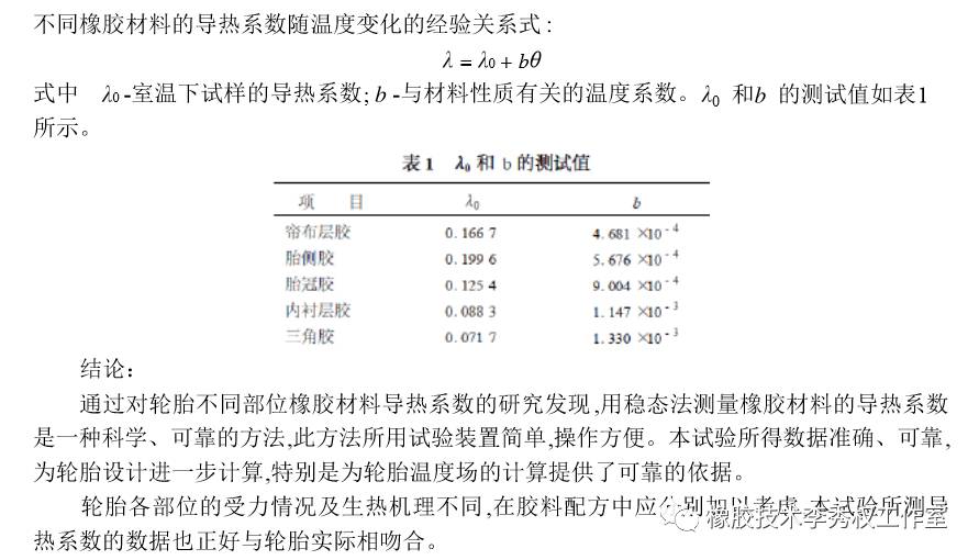 交通收费设备与橡胶的导热系数与温度