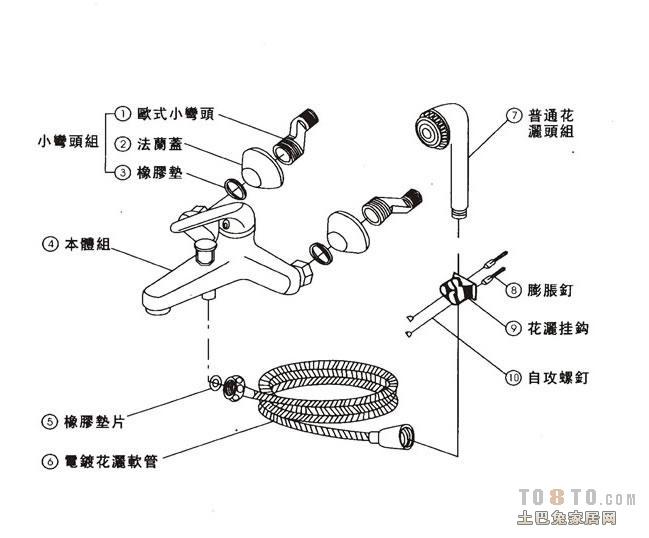 坦克类与花洒分流器拆卸