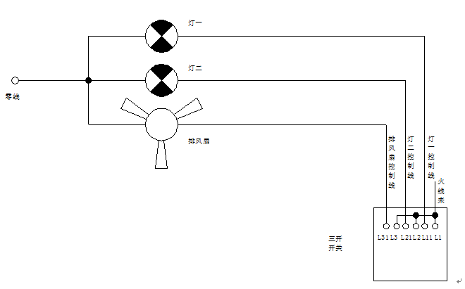 其它车用灯具与接换气扇的开关怎么接