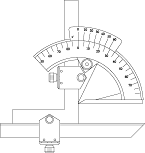 角度尺与通讯工具画法