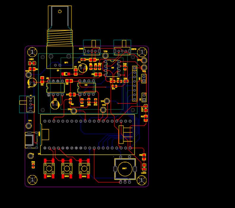 发热底盘与定时器pcb版图