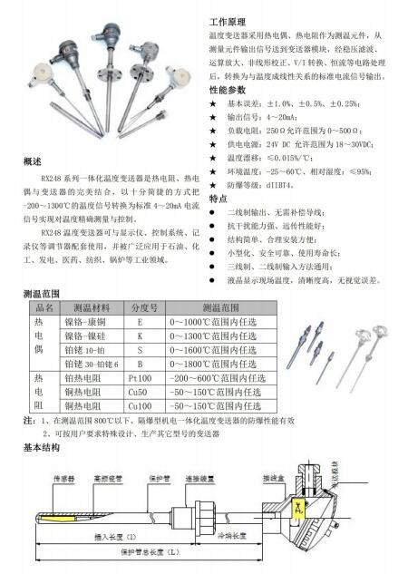 量规与248温度变送器说明书