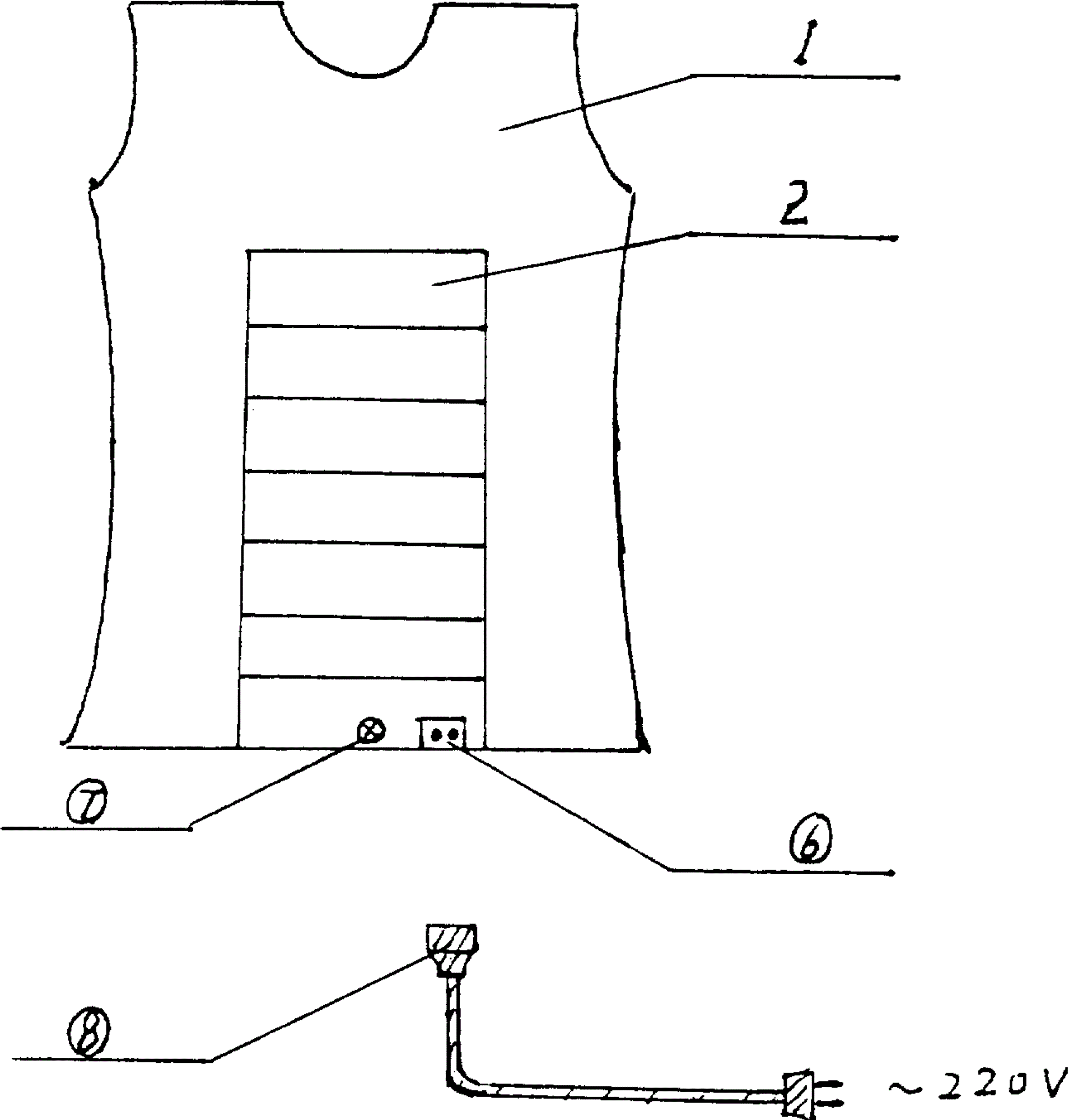 背心与电热板线路图安装方法